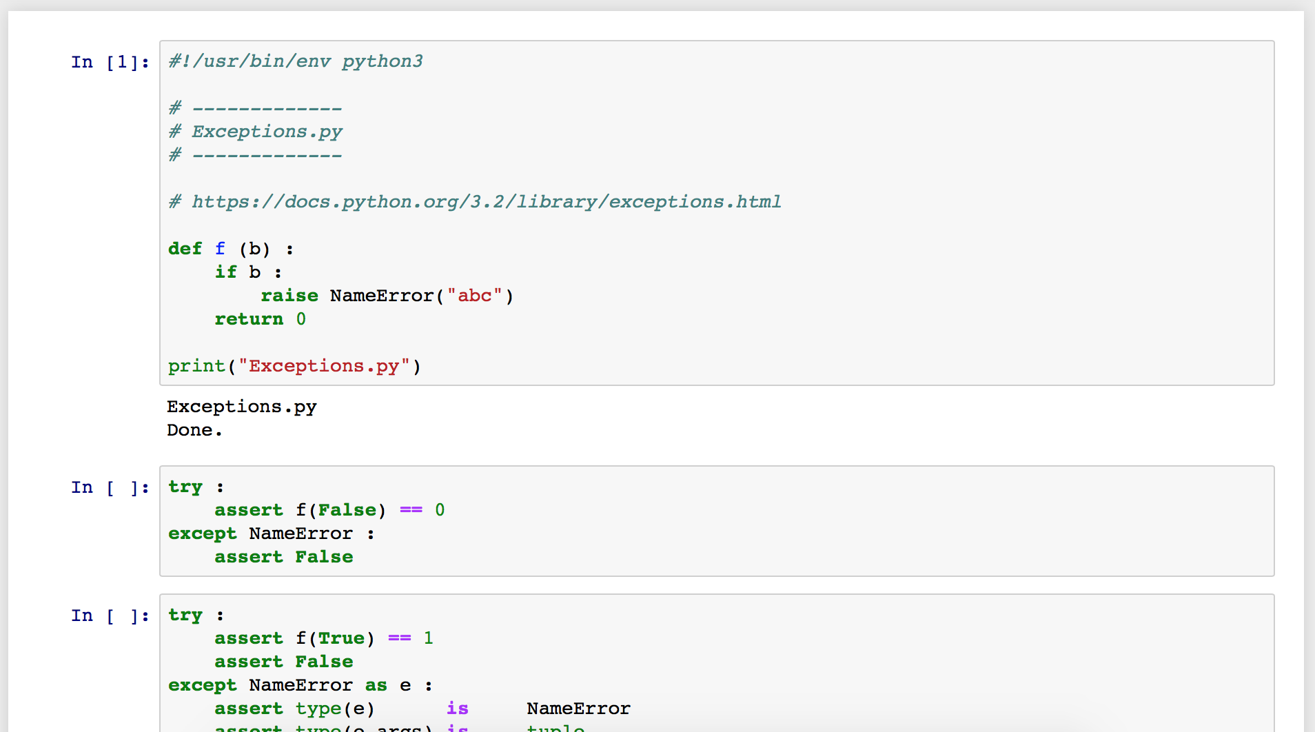 dividing into code blocks