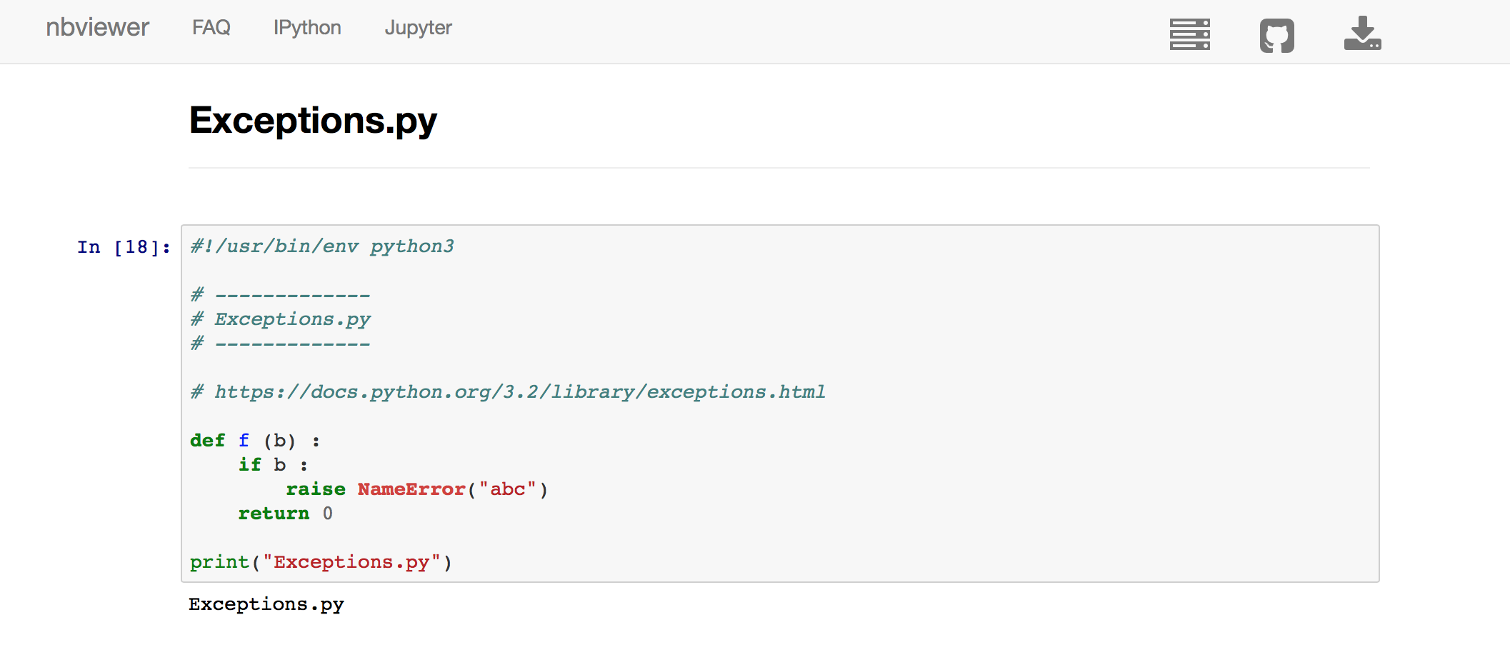 nbViewer exceptions